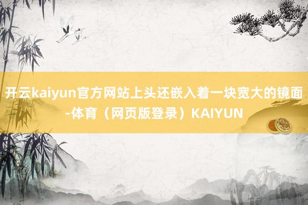 开云kaiyun官方网站上头还嵌入着一块宽大的镜面-体育（网页版登录）KAIYUN